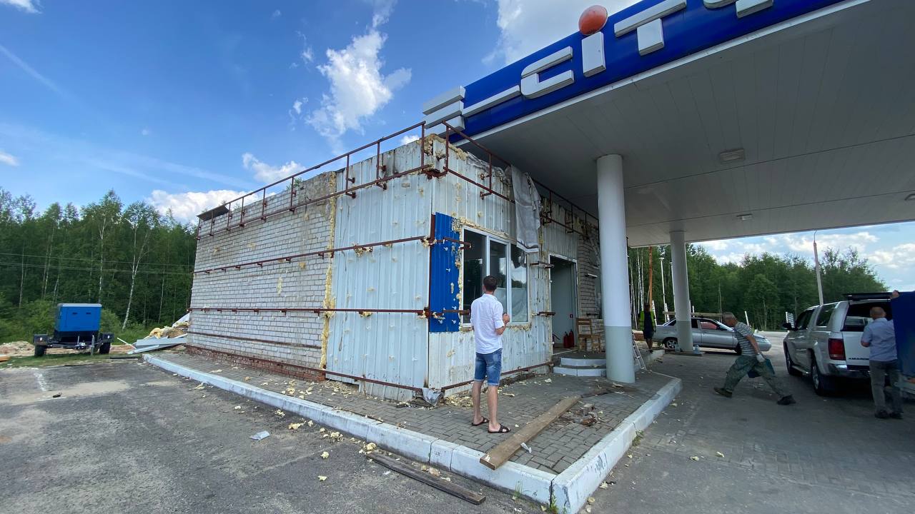 Заправка Газпром, поворот на д. Головино
