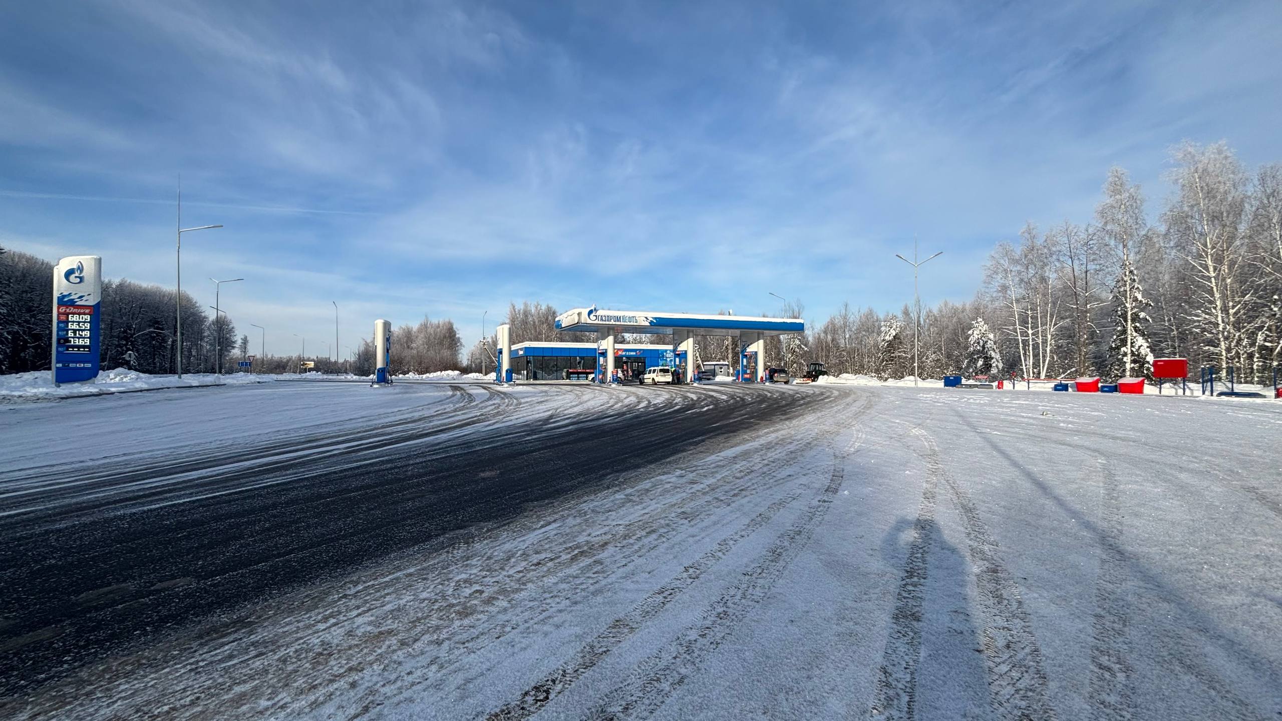 Заправка Газпром, поворот на д. Головино