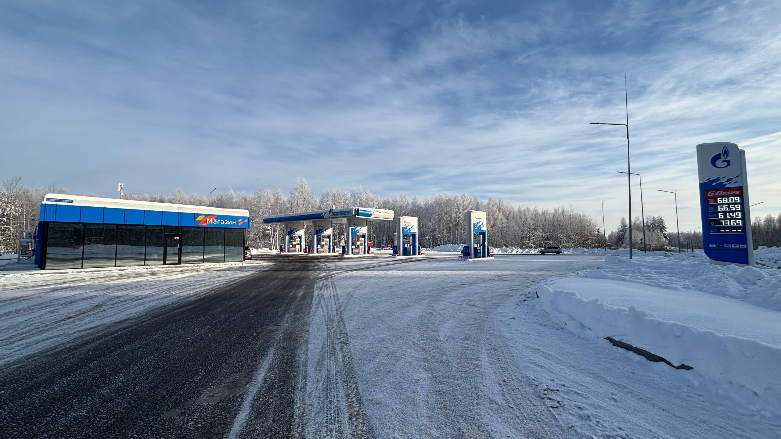 Заправка Газпром, поворот на д. Головино